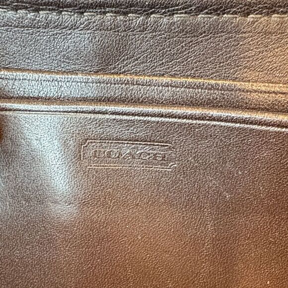Coach Wallet RARE Zoe Brown Full Zip double Gold Buckles Multi Compartment - Picture 16 of 16